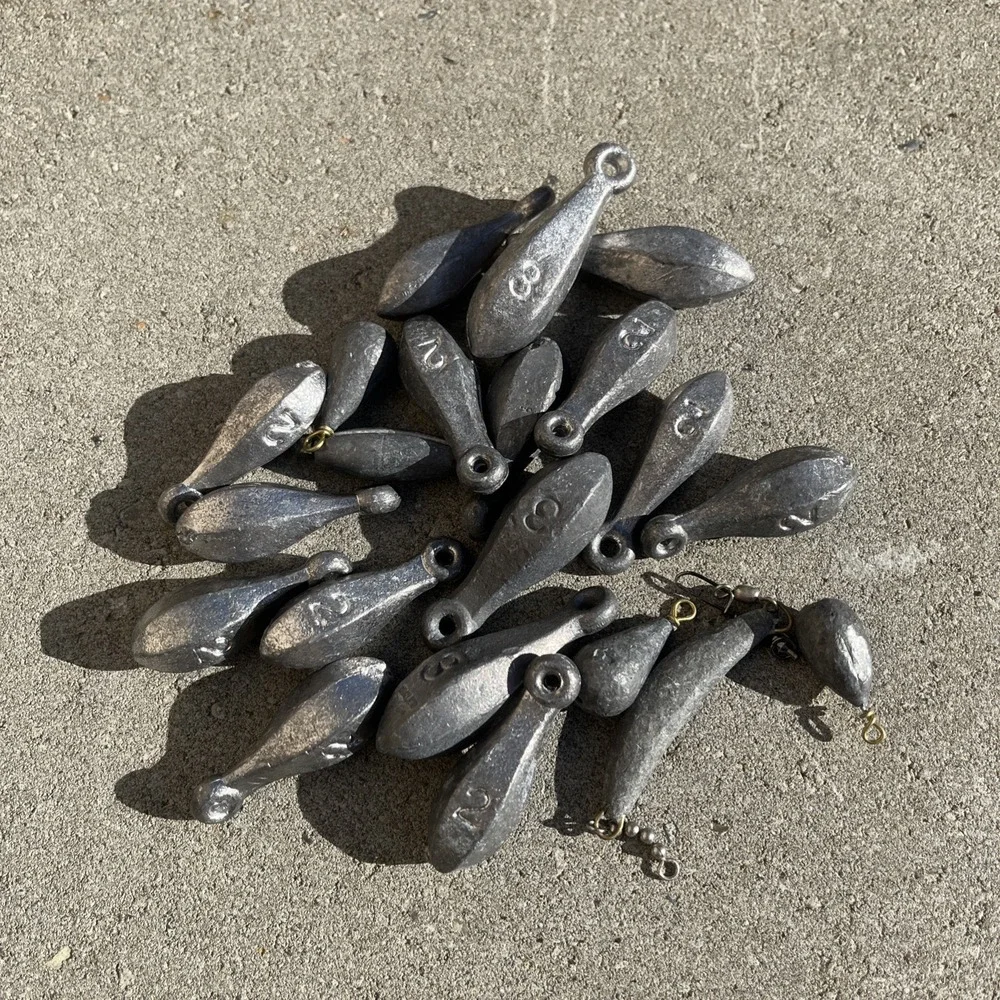 Fishing Bank Sinkers Fluke - Bass - Ocean - Fishing - Fresh Water Lot Bundle